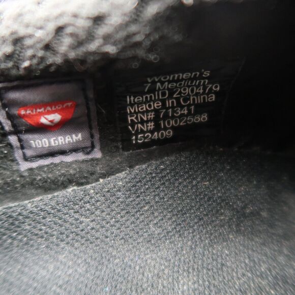 LL Bean Shoes Womens 7 Slip On Moc Insulated Comfort Leather Arctic Grip Black - Picture 13 of 15